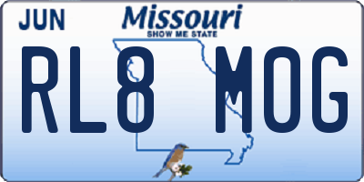 MO license plate RL8M0G