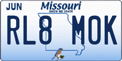 MO license plate RL8M0K