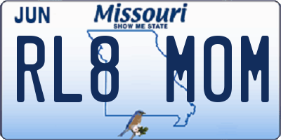 MO license plate RL8M0M