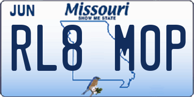 MO license plate RL8M0P