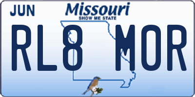 MO license plate RL8M0R