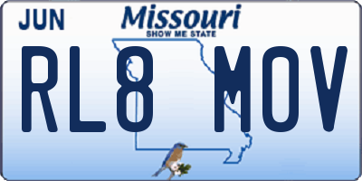 MO license plate RL8M0V
