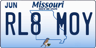 MO license plate RL8M0Y