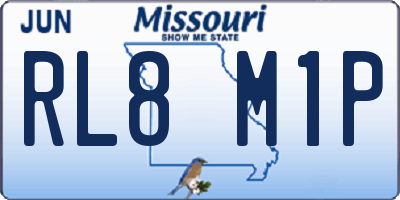 MO license plate RL8M1P