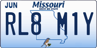 MO license plate RL8M1Y