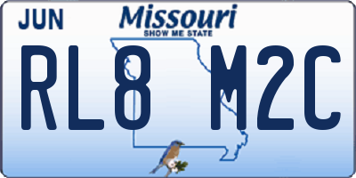 MO license plate RL8M2C