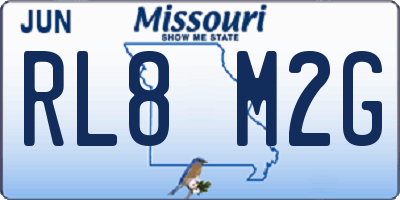 MO license plate RL8M2G