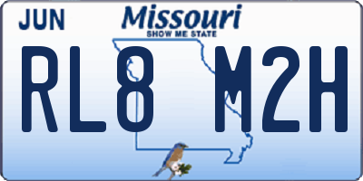 MO license plate RL8M2H