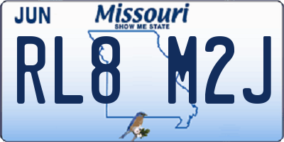 MO license plate RL8M2J