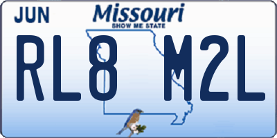 MO license plate RL8M2L