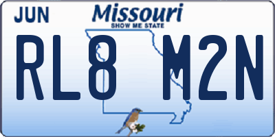 MO license plate RL8M2N