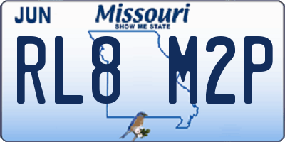 MO license plate RL8M2P