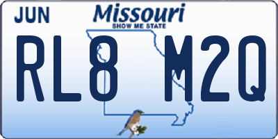 MO license plate RL8M2Q