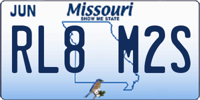 MO license plate RL8M2S