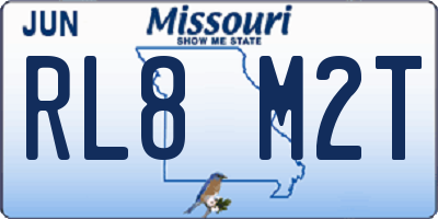 MO license plate RL8M2T
