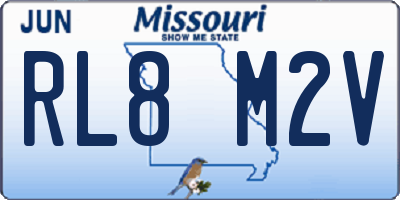MO license plate RL8M2V