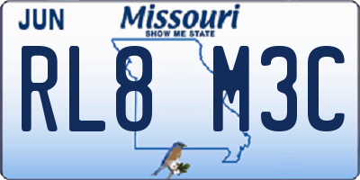 MO license plate RL8M3C