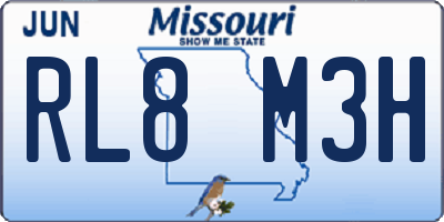 MO license plate RL8M3H