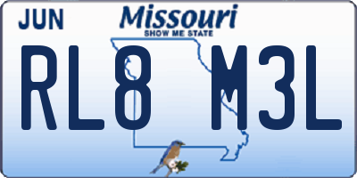 MO license plate RL8M3L