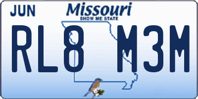 MO license plate RL8M3M