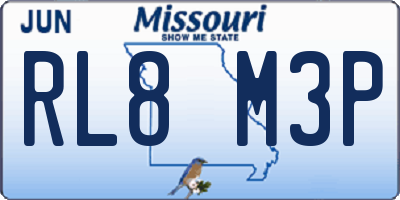 MO license plate RL8M3P