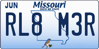 MO license plate RL8M3R