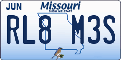 MO license plate RL8M3S