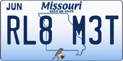 MO license plate RL8M3T