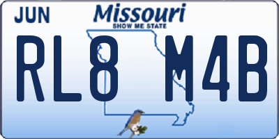 MO license plate RL8M4B