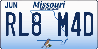 MO license plate RL8M4D