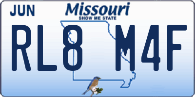 MO license plate RL8M4F