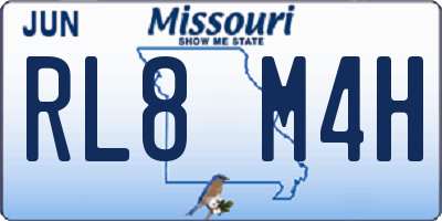 MO license plate RL8M4H