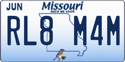 MO license plate RL8M4M