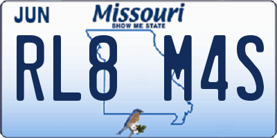 MO license plate RL8M4S