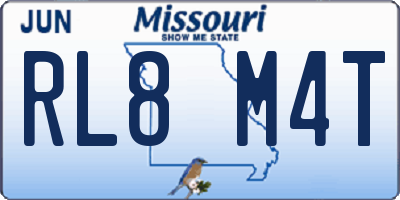 MO license plate RL8M4T