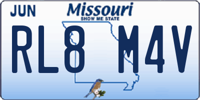 MO license plate RL8M4V