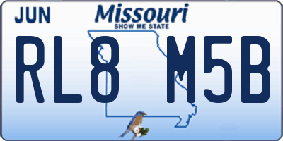 MO license plate RL8M5B