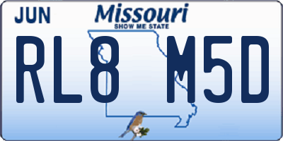 MO license plate RL8M5D