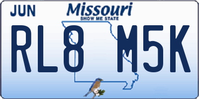 MO license plate RL8M5K