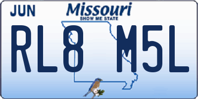 MO license plate RL8M5L