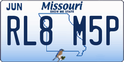 MO license plate RL8M5P