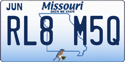 MO license plate RL8M5Q