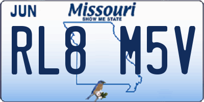 MO license plate RL8M5V