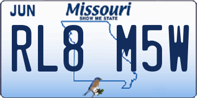 MO license plate RL8M5W