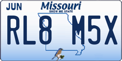 MO license plate RL8M5X