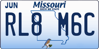 MO license plate RL8M6C