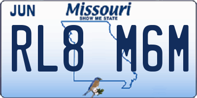 MO license plate RL8M6M
