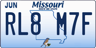 MO license plate RL8M7F