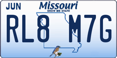 MO license plate RL8M7G