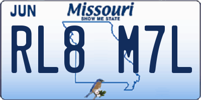 MO license plate RL8M7L